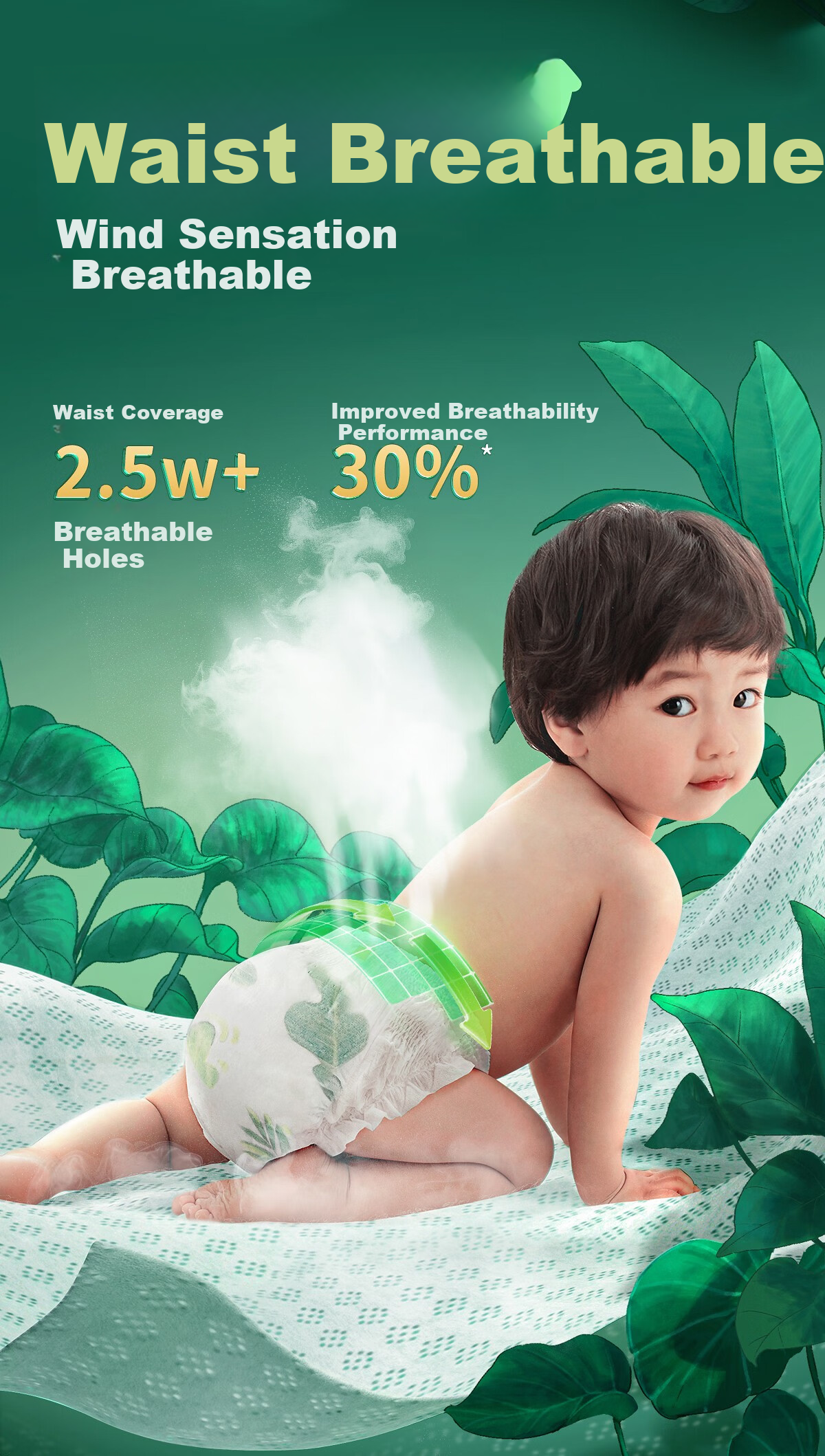 MOBEIEN [10 Times Cleaner Factory] Baby Diapers Breathable Pull-Ups XXL Size 18 Pieces 9