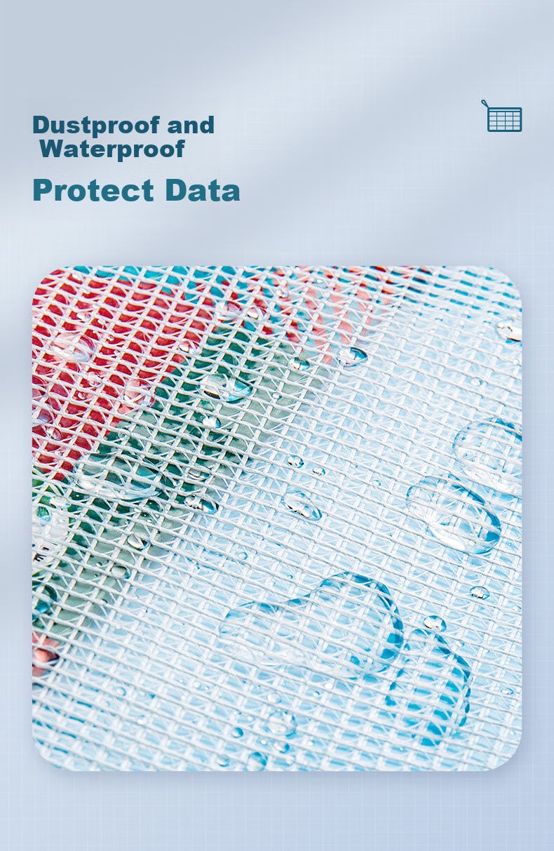 Jindeli 10 A4 Plastic Mesh Transparent Contract Document Bags with Zipper, File Folders, Document Pouches, Student Exam Paper Storage Bags, Handbags, Office Supplies, Stationery, Water Blue FB8030 6