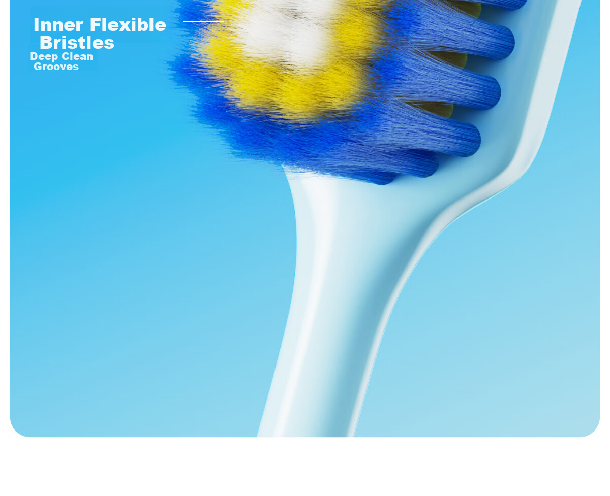 Canban Cloud-Soft Extra Protection Toothbrush, High-Density Bristles, Soft Bristles for Gum Care, Wide Head, Efficient Cleaning, 4-Pack 6