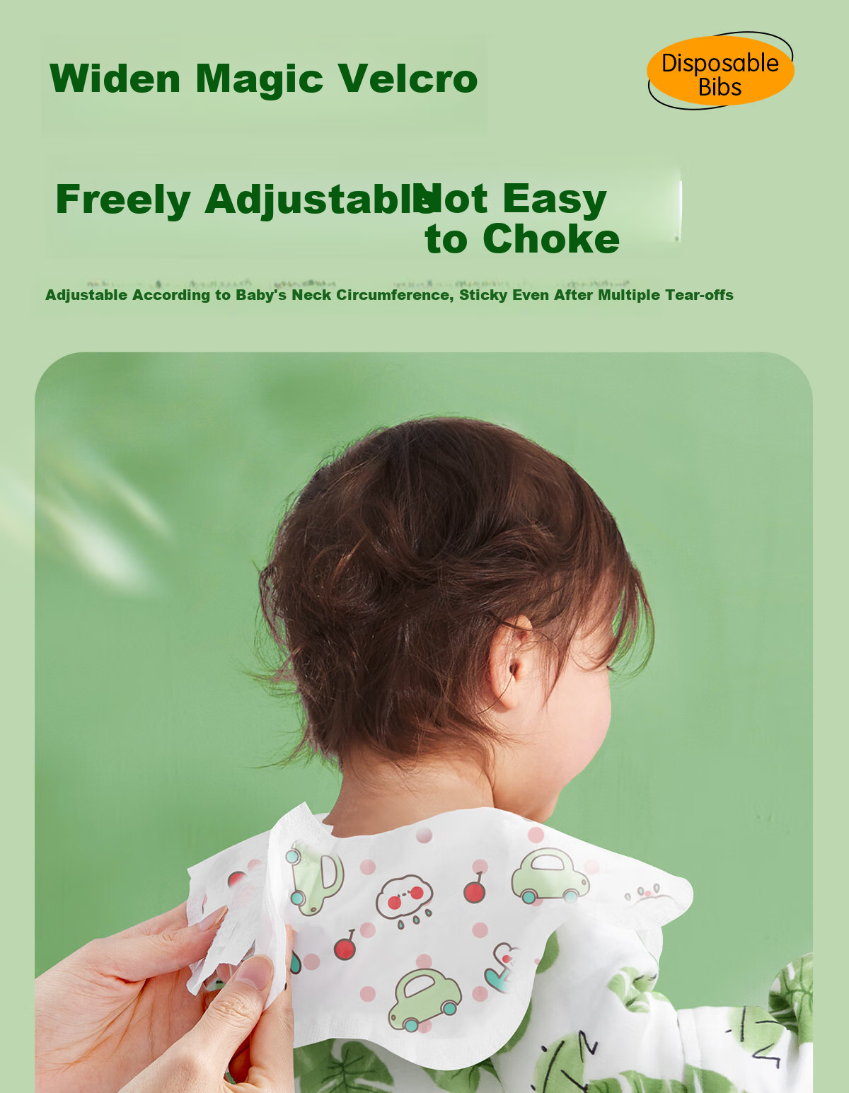 Ankexin Disposable Triangle Bibs [40 Pieces], Individually Wrapped, Baby No-Wash Bibs, Infant Drool Bibs, Lightweight Upgraded Versio 10