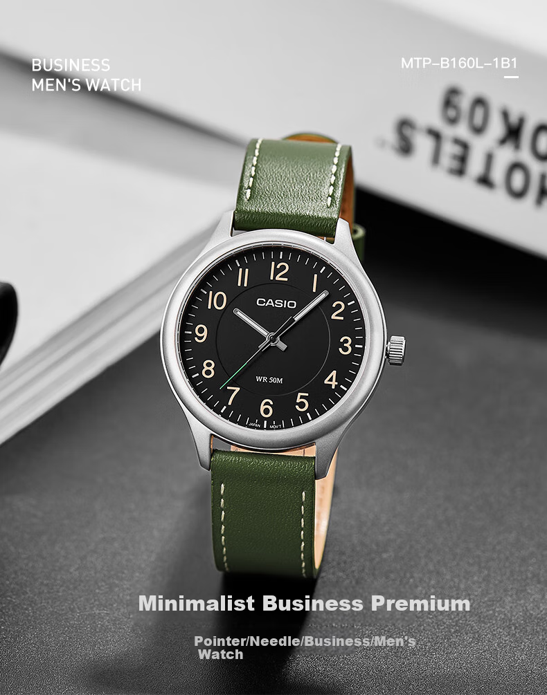 CASIO Men's Genuine Quartz Watch, Simple And Stylish Analog Watch for Men [Valentine's Day Gift] MTP-V002D 1