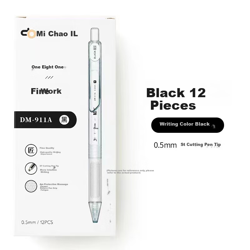 Dongmi Gel Pen, Signature Pen, Water-Based Ink, 0.5mm ST Tip, Retractable, Quick-Drying, for Exam Practice, Students, Office Use, Elementary to High School Exams, Postgraduate Entrance Exam Preparation, Essential Blue Color, 3 Pens DM911A 8