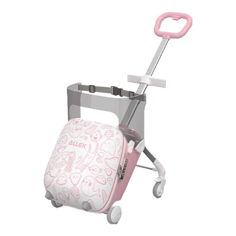 ALLEK Kids Luggage Stroller Ride-On Carry-On Suitcase for Boys and Girls Toddler Trolley Travel Bag