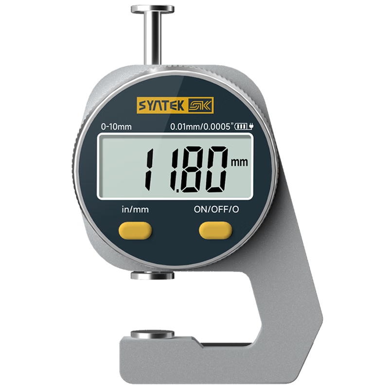 SYNTEK Digital Display High-Precision Charging Coating Thickness Gauge Industrial Grade Flat Head 0-10mm Thickness Meter