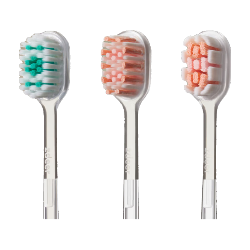 Zuodian Luxury Art Toothbrush with Replaceable Brush Heads, Wide Head Soft Bristles Gum Protection Original Brush Heads *3
