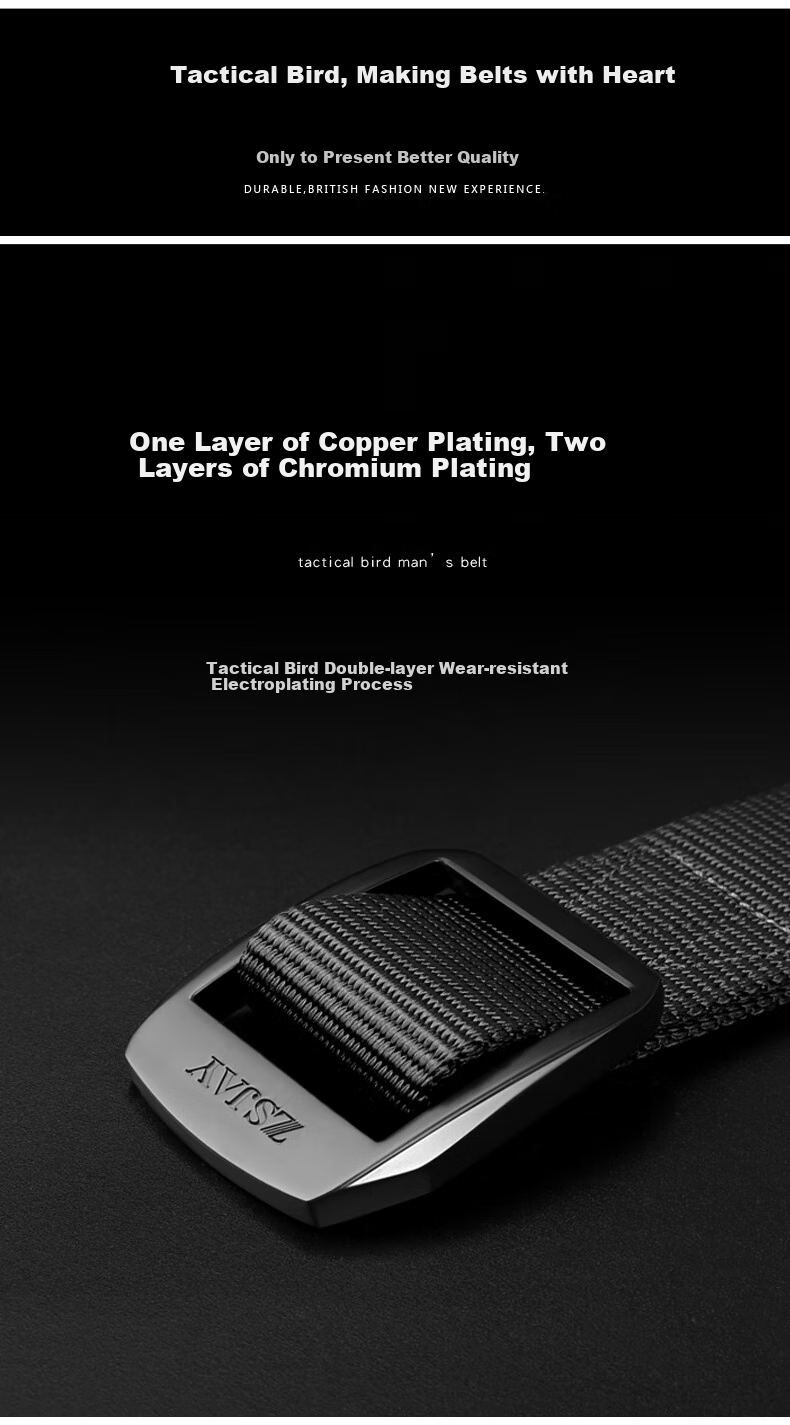 Zhanshuniao R18 (Men's Specific) Nylon Belt, Outdoor Sports Casual Fabric Belt Canvas Trouser Belt Work Pants 13