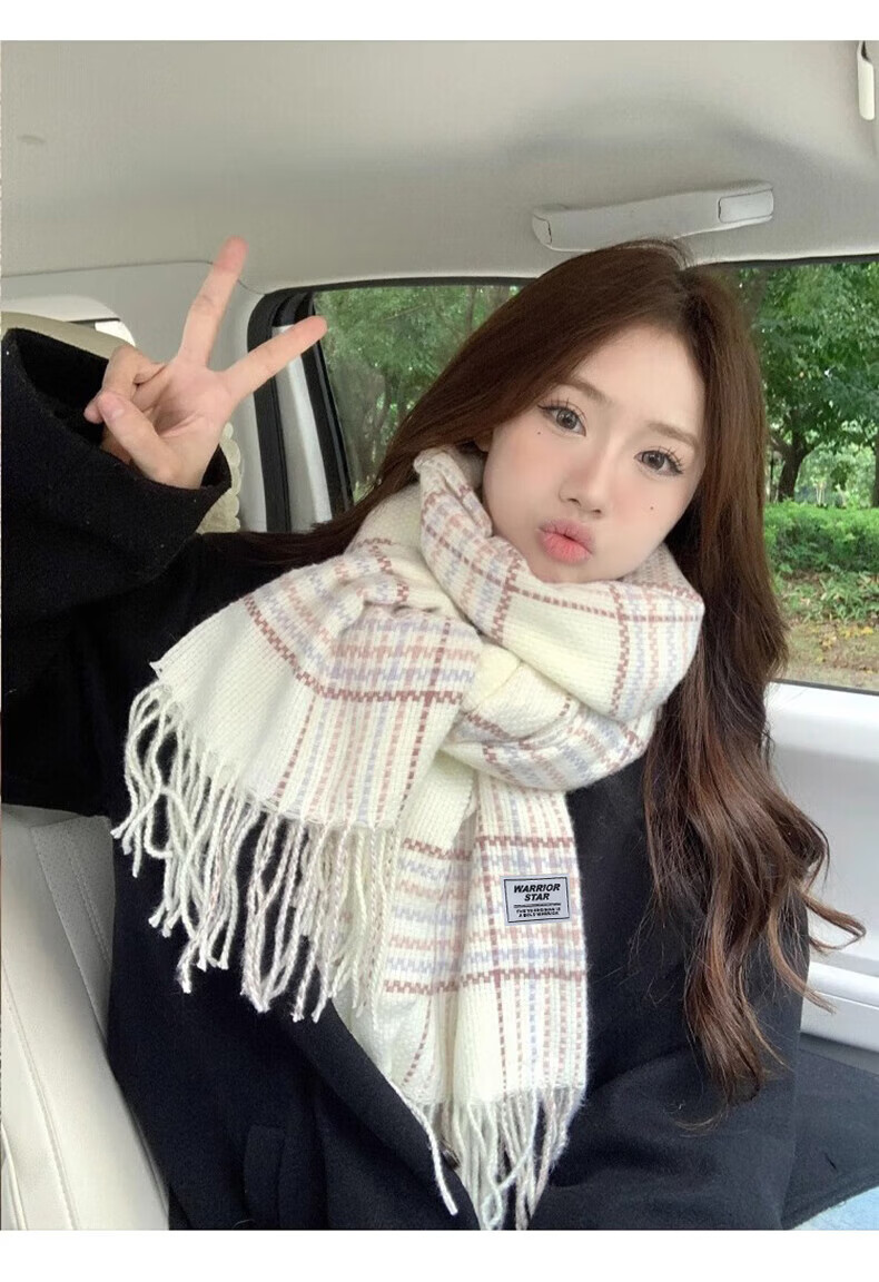 Warrior Women's Scarf Autumn Winter 2025 New Versatile Silk Scarf Student Warm Neck Warmer Birthday Gift Shawl Korean Style 2