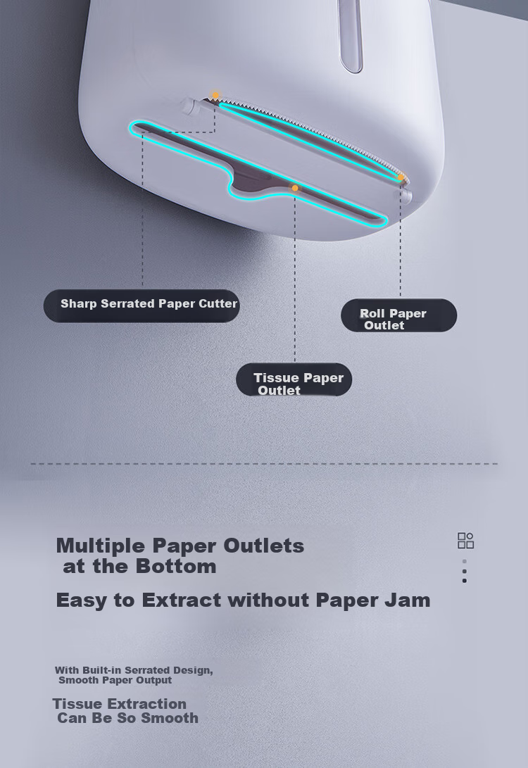 Ecoco Wall-Mounted Toilet Paper Holder, Bathroom Storage Box, High-End Toilet Tissue Dispenser, Hand Towel Holder for Restroom 6