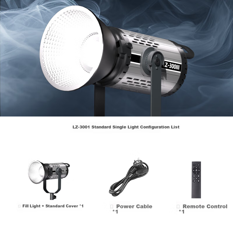 LATZZ 300W Third-Generation Fill Light, Professional Photography Light, Dual Color Temperature, Live Streaming COB Constant Light, Studio Lighting for Indoor Film Studios, Portrait Video Camera Soft Light