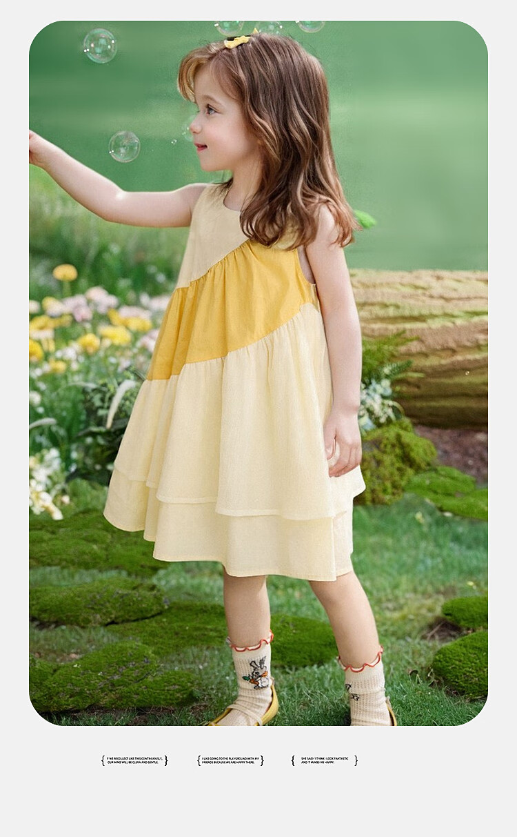 ASK JUNIOR Girls' Sleeveless Summer Dress, Baby Vacation Princess Dress 13