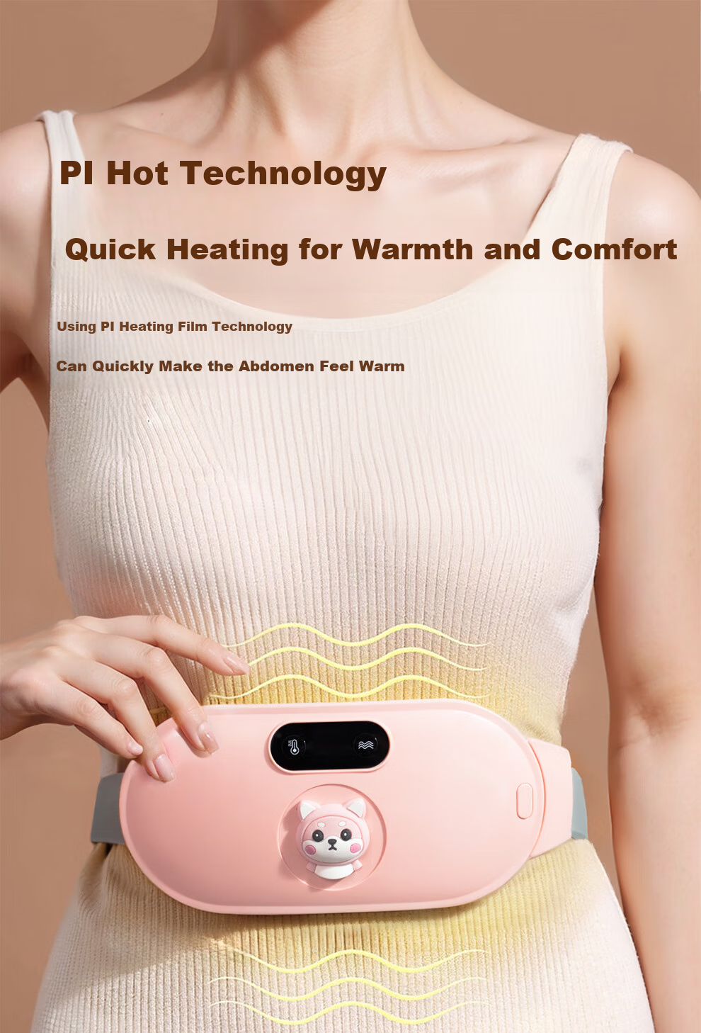 Xinke Heating Belt for Women, Menstrual Pain Relief, Period Pain Relief, Hot Compress Massage Gift, Abdominal Massager 4