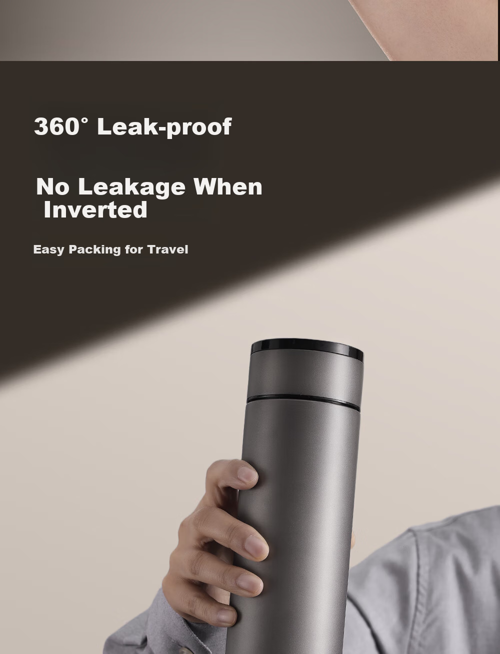 Fuguang Car One-Touch Lid-Opening Insulated Mug, Tea-Water Separation, 316L Stainless Steel Tea Infuser Cup, Cold-Keeping Cup, Business Water Bottle 13
