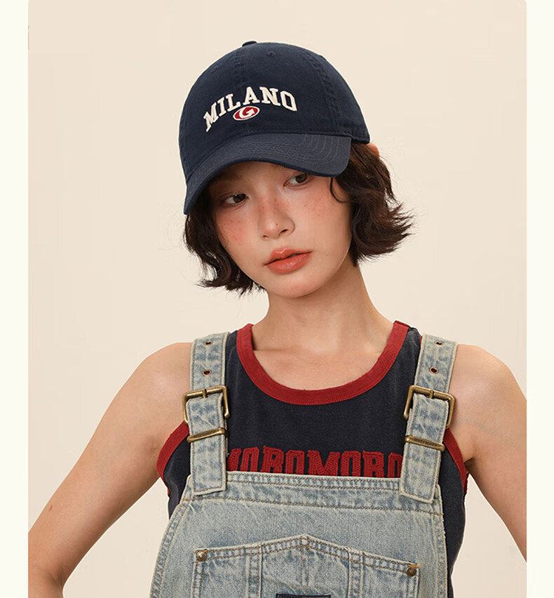 Jian Cai Original Design Soft Top Baseball Cap Unisex 2025 Spring Summer Fashion Trendy Large Head Circumference Slim Face Duckbill Hat 16