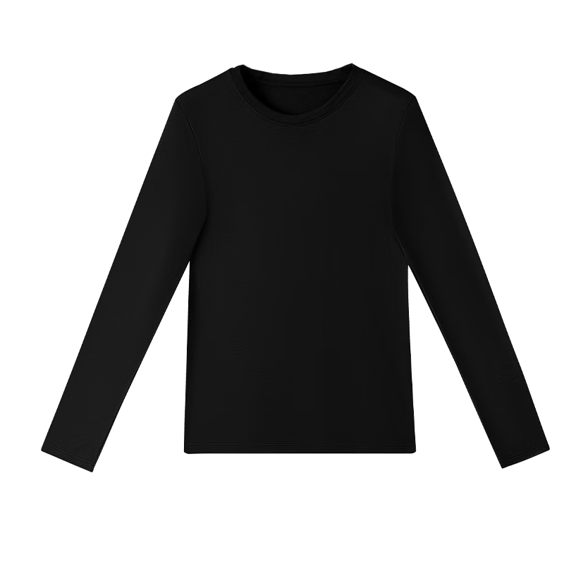 Miiow Women's Basic Long Sleeve Slim Fit Thin Crew Neck Low Neck Spring Autumn Versatile Top