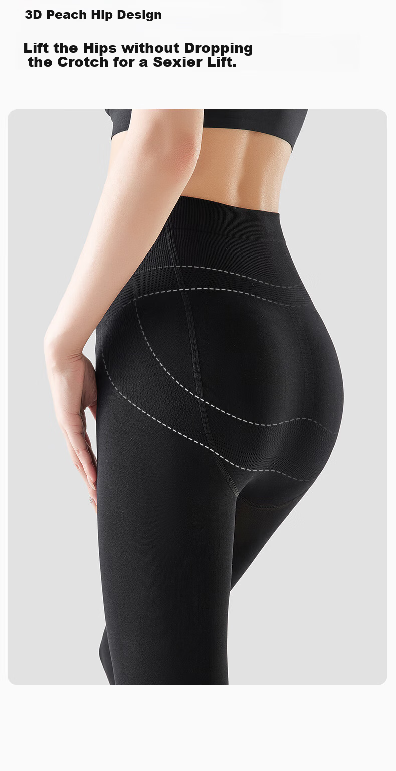 BONAS 2026 New Women's Leggings, Spring And Autumn Thin Style, Bare-Leg Effect, 480D Pressure Socks, Warm Black Pantyhose 10