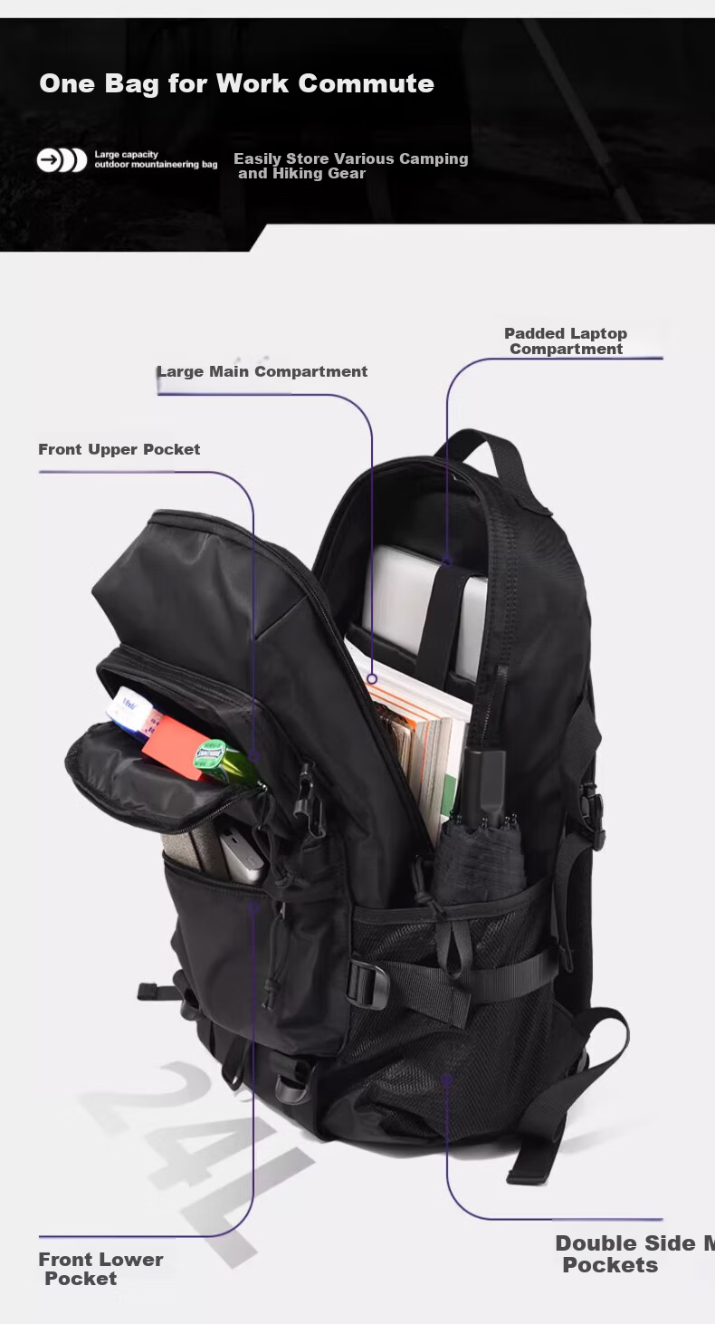 Huili Backpack for Men, Trendy Casual Large Capacity Travel Bag, Business Laptop Bag, High School Casual College Student Bookbag 6