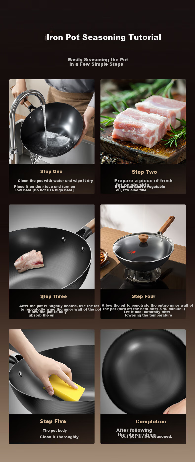 Zhongkang Titanium Antibacterial Bionic Non-Stick Iron Pan without Coating for Home Use, Suitable for Frying Eggs, Compatible with Induction Cookers, 28cm 13