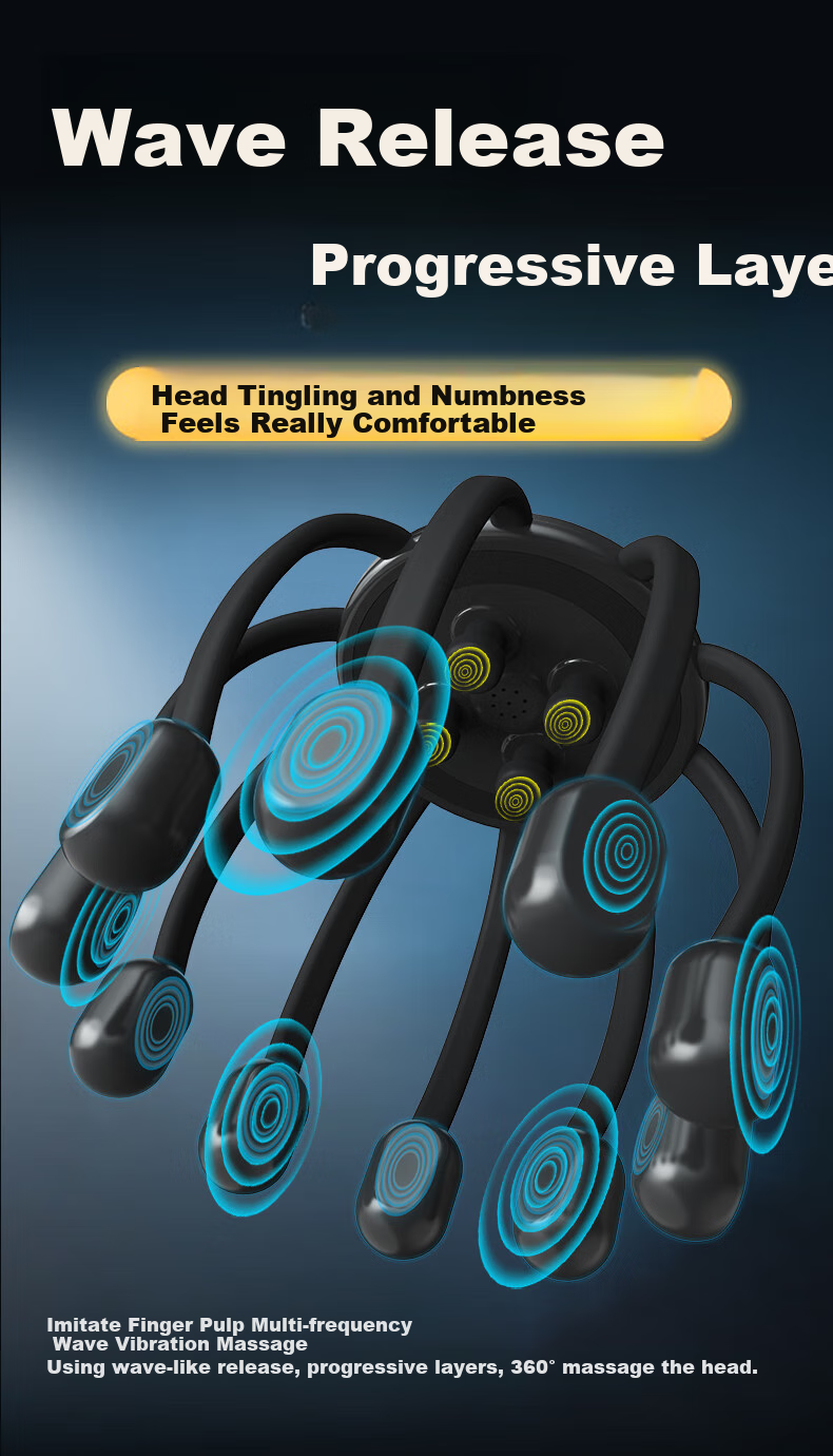 HEZHENG Head Massager, First Generation, Multi-Dimensional Octopus Head Massage Device, Finger-Pressing Massage Claw, Holiday Gift for Parents, Birthday Present for Boyfriend Or Girlfriend 7