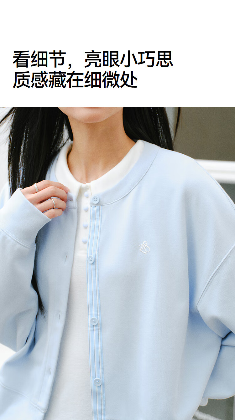 Semir Chen Xiaoyun Women's Spring Short Loose Drop Shoulder College Style Jacket 26 Commuter Jacket 109126108004 12