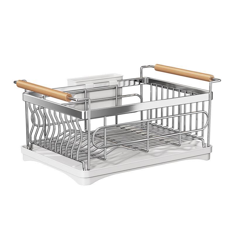 Shuaishi Kitchen 304 Stainless Steel Bowl And Plate Storage Rack, Draining Dish Rack, Utensil Organizer Box, Storage Shelf