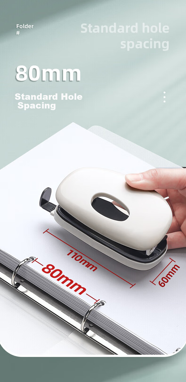 Jinzhi A4 Punched Loose-Leaf Binder, 4-Hole File Folder, A4 Paper Clip, Storage Bag, Transparent Organizer, Four-Hole Exam Paper Puncher, Sheet Protector, Organizer, 2-Pack, 3C Digital Products, All-Net Low Price 7