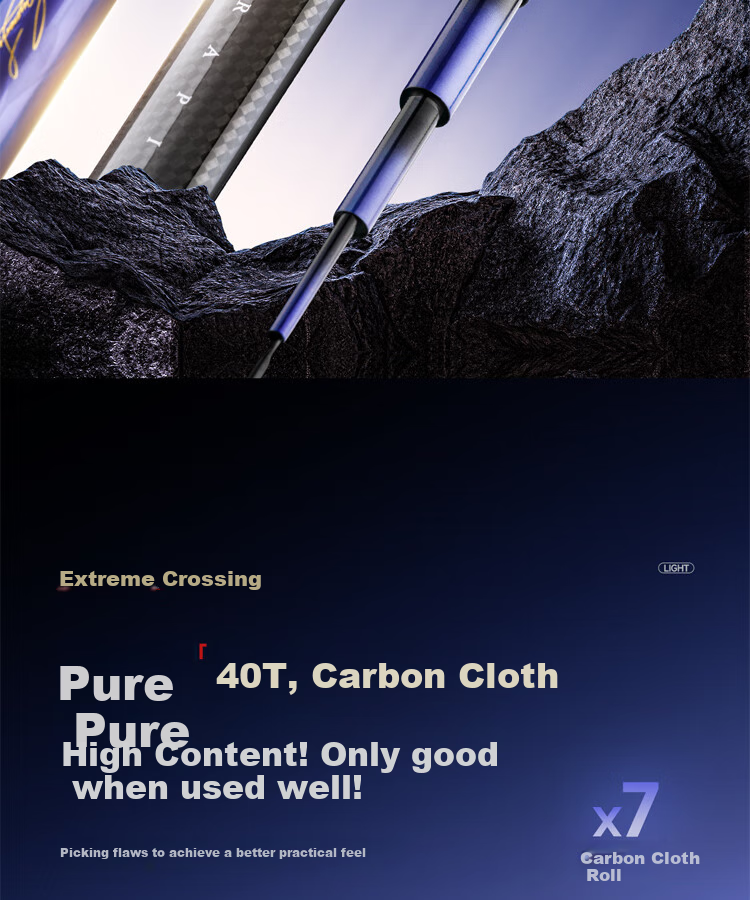 Handing Jiguang Lightweight Fishing Rod, All-Purpose Rod, Carbon Fiber Platform Fishing Rod, Ultra-Light And Ultra-Hard Hand Rod, Fishing Pole, Fishing Tackle Brand, 6.3m 5