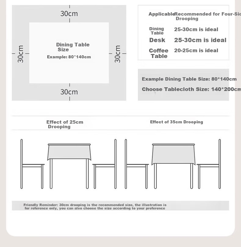 Jingxun Cream-Colored Tablecloth, Oil-Proof, Waterproof, Non-Slip, Washable Coffee Table Cover, Dining Table Cloth, Off-White, 1.4*1.8M 7