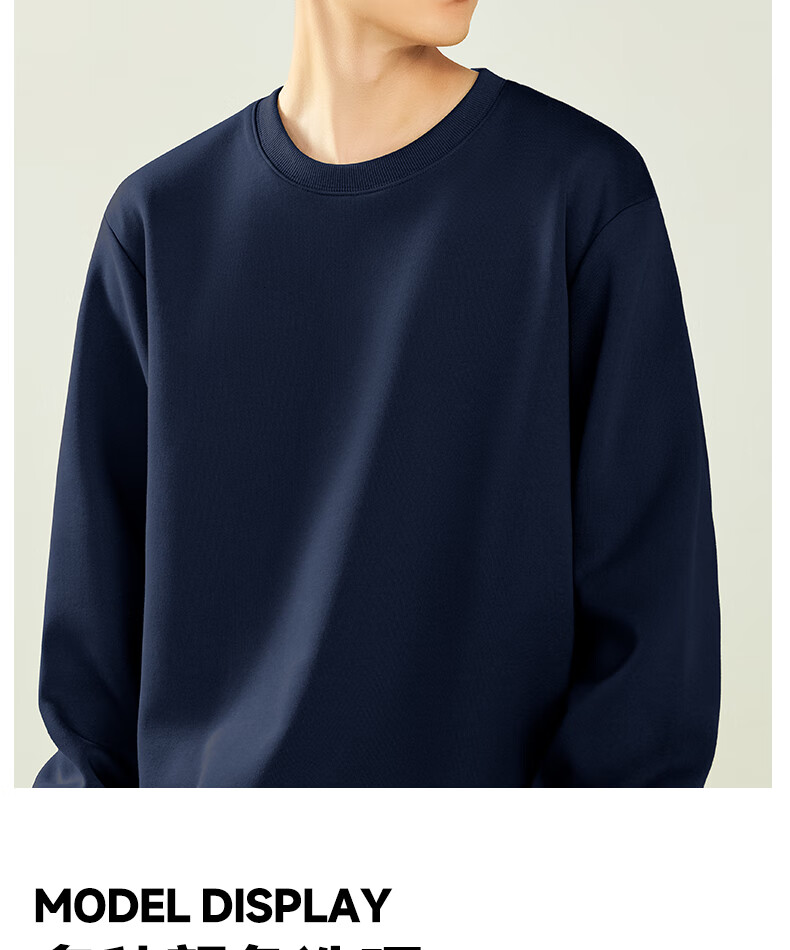 GENIOLAMODE Men's Fleece Lined Sweatshirt Winter Fleece Crewneck Casual Youth Gray 2XL 4