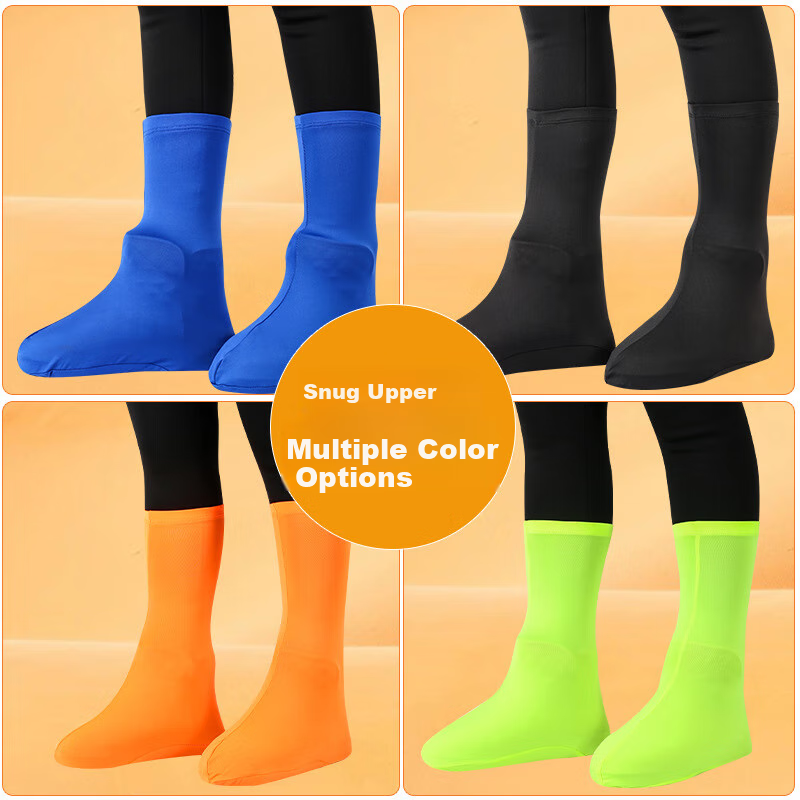 Andatong Desert Shoe Covers, Breathable Desert Shoe Covers for Chaka Salt Lake, High-Elastic Beach Shoe Covers, Anti-Sand Socks, Full Foot Covers [With Free Headscarf] Fluorescent Orange Size 35-46