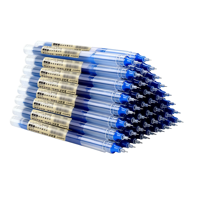 Baijin Gel Pen, Direct Liquid Quick-Drying Pen, 0.5mm Full Needle Tube, Signature Brush, Exam Writing Tool, Office Business Supplies, Essential for Primary And Secondary School Students, Large Capacity, Super Writing Ability, Blue, 20 Pieces