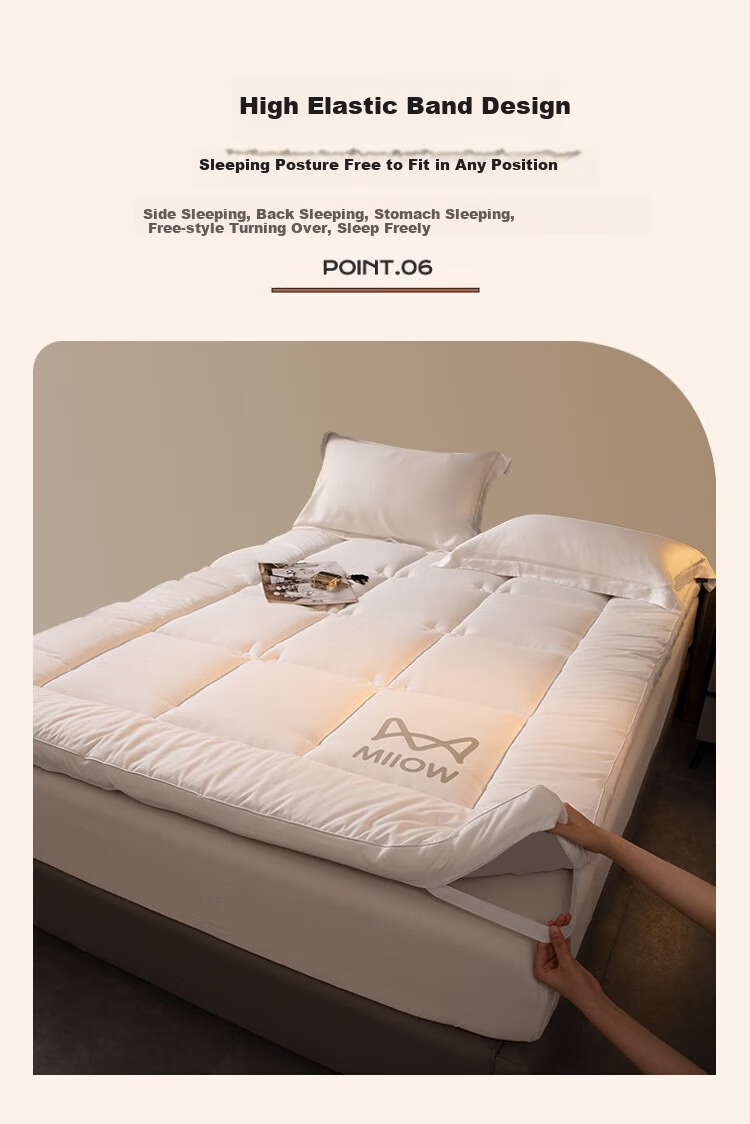 MiiOW Five-Star Hotel Mattress Cover, Soft Pad for Home Use, Bed Mat, Double Tatami Mat, Quilt, 1.5x2 Meters 9