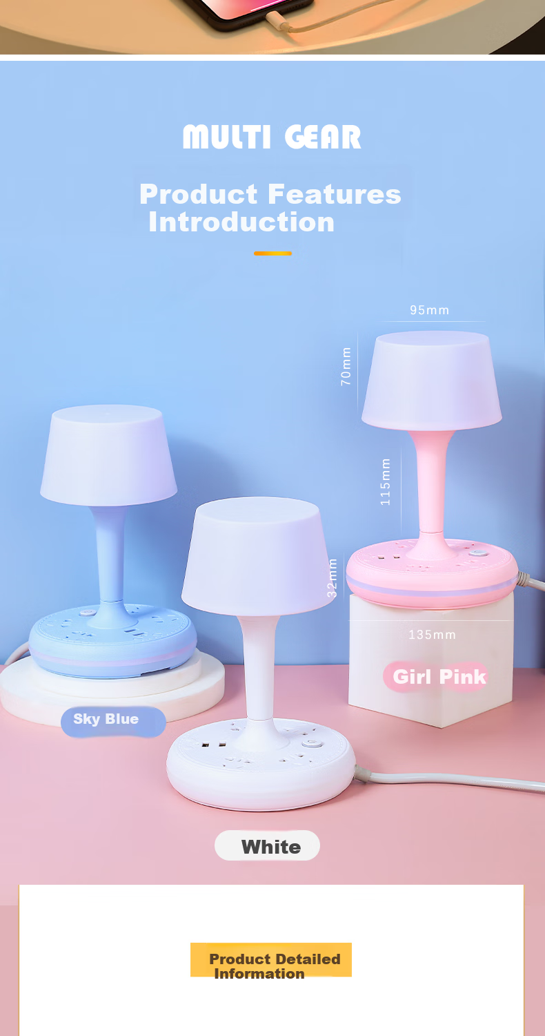 Jingqian Remote Control Bedside Lamp, Bedroom Reading Light, Small Night Light, Baby Feeding Eye Protection Lamp, Dormitory Study Socket Desk Lamp 10