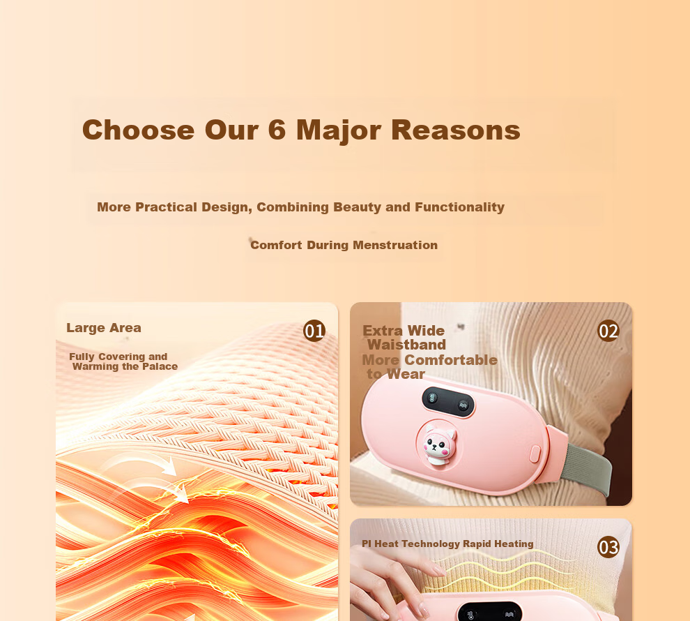 Xinke Heating Belt for Women, Menstrual Pain Relief, Period Pain Relief, Hot Compress Massage Gift, Abdominal Massager 1