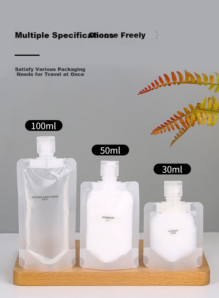 Liqing Portable Travel Cosmetic Dispensing Bags, 50ml*6 Pieces, Disposable Dispensing Bottles, Liquid Storage Bags 13