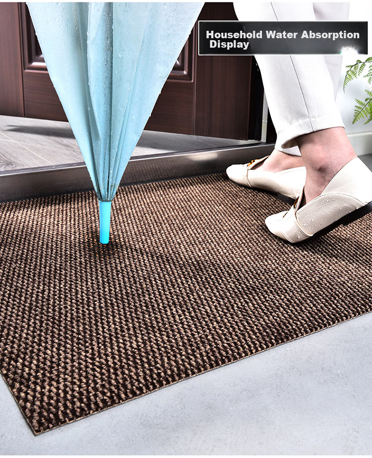 Huaxu Home Floor Mat, Doormat, Entrance Mat, Dirt Scraper, Dust Remover, Wear-Resistant, Non-Slip, Brown, 60*90cm 18
