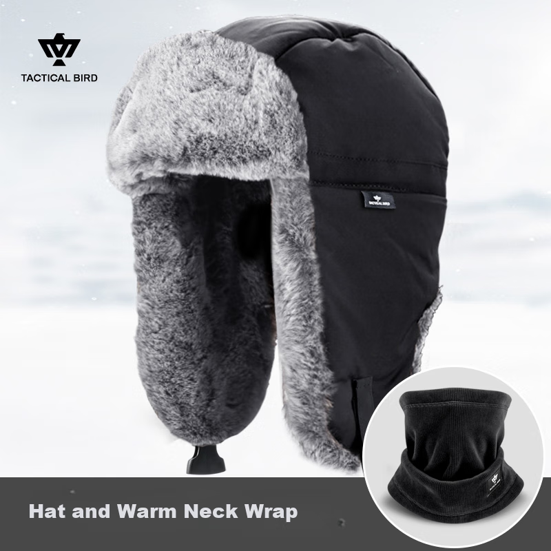 Zhanshuniao Winter Warm Beanie Hat for Men, Large Size Cold-Proof Windproof Ear Protection Cotton Hat for Cycling in Northeast China 6