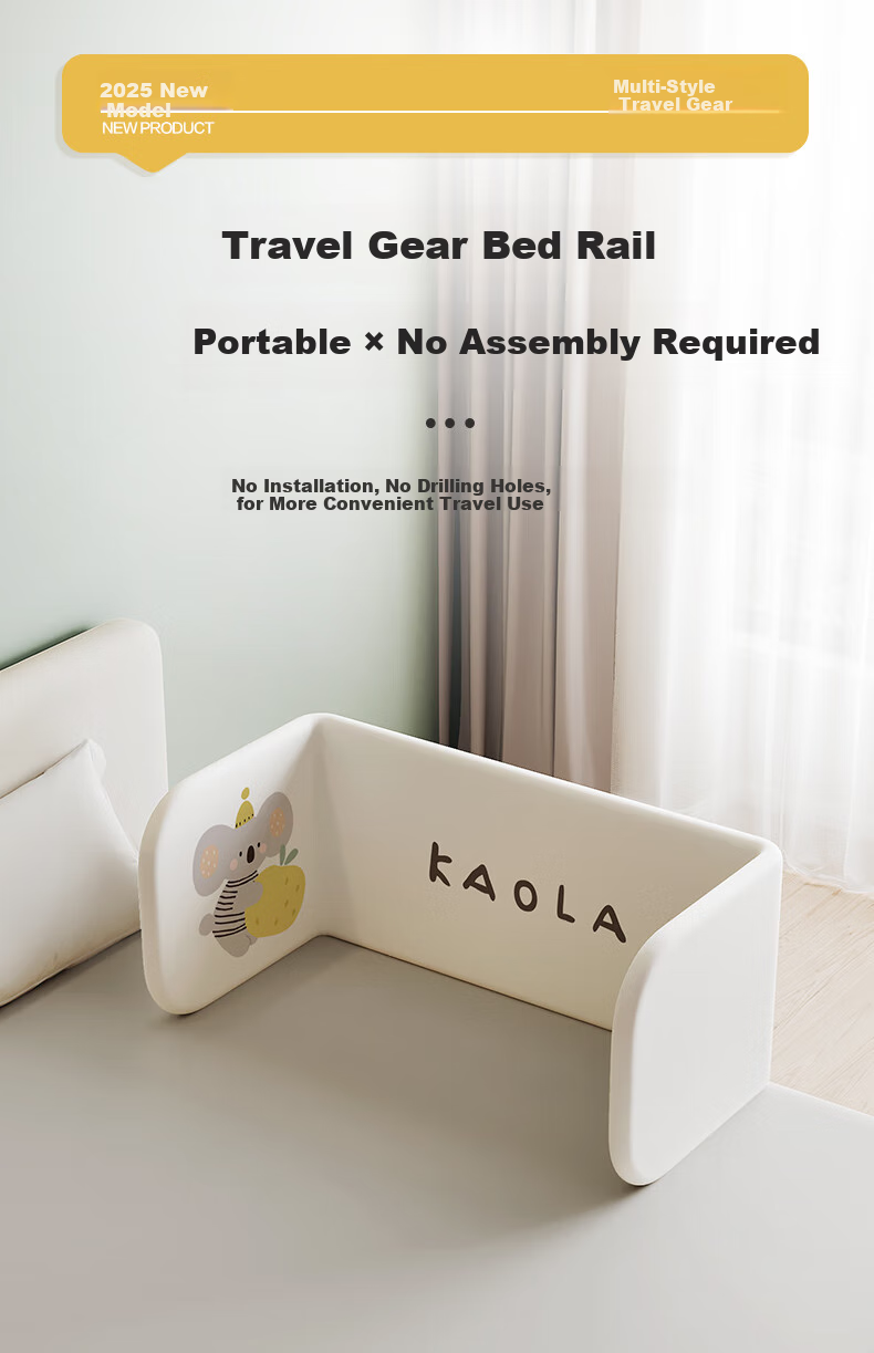 Nuofanya No-Installation Baby Safety Gate, Portable Foldable Barrier, Simple And Easy to Set Up, Dumbo Design, 1.8 Meters Per Panel 1