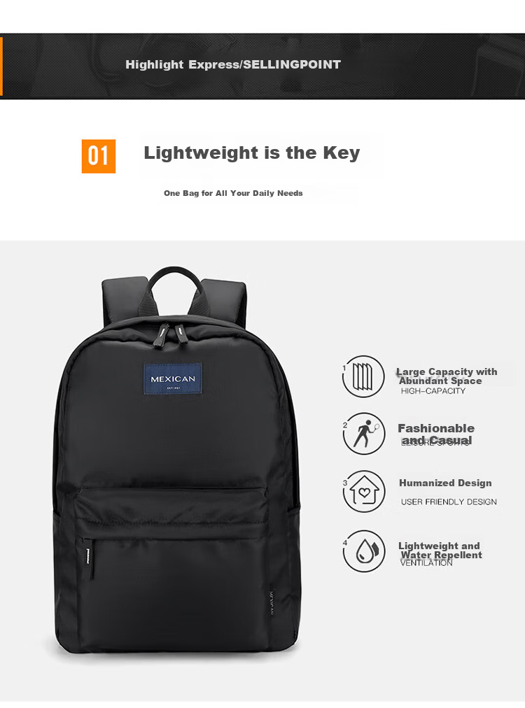 MEXICAN Backpack for Men And Women, Large Capacity Fashionable Casual Travel Laptop Bag for High School, College And Middle School Students 8