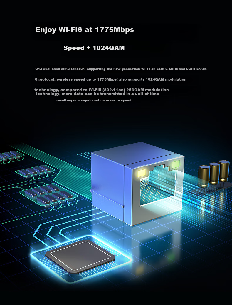 Jiuliankeji WiFi7 Router BE3600, Dual 2.5G Network Ports, Dual-Band Aggregation, HiSilicon Chip, MESH Networking, High-Speed Home Use, Through-Wall Large Coverage 2
