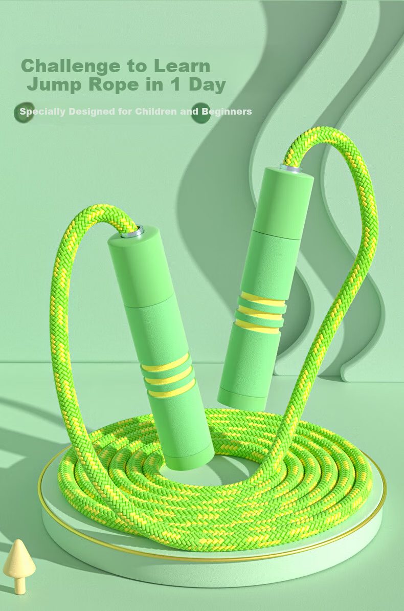 Oufanda Jump Rope for Children, Primary And Secondary School Students, Kindergarten Exam Speed Training Exercise, Sports Sand-Specific Non-Tangling Cotton Rope 3