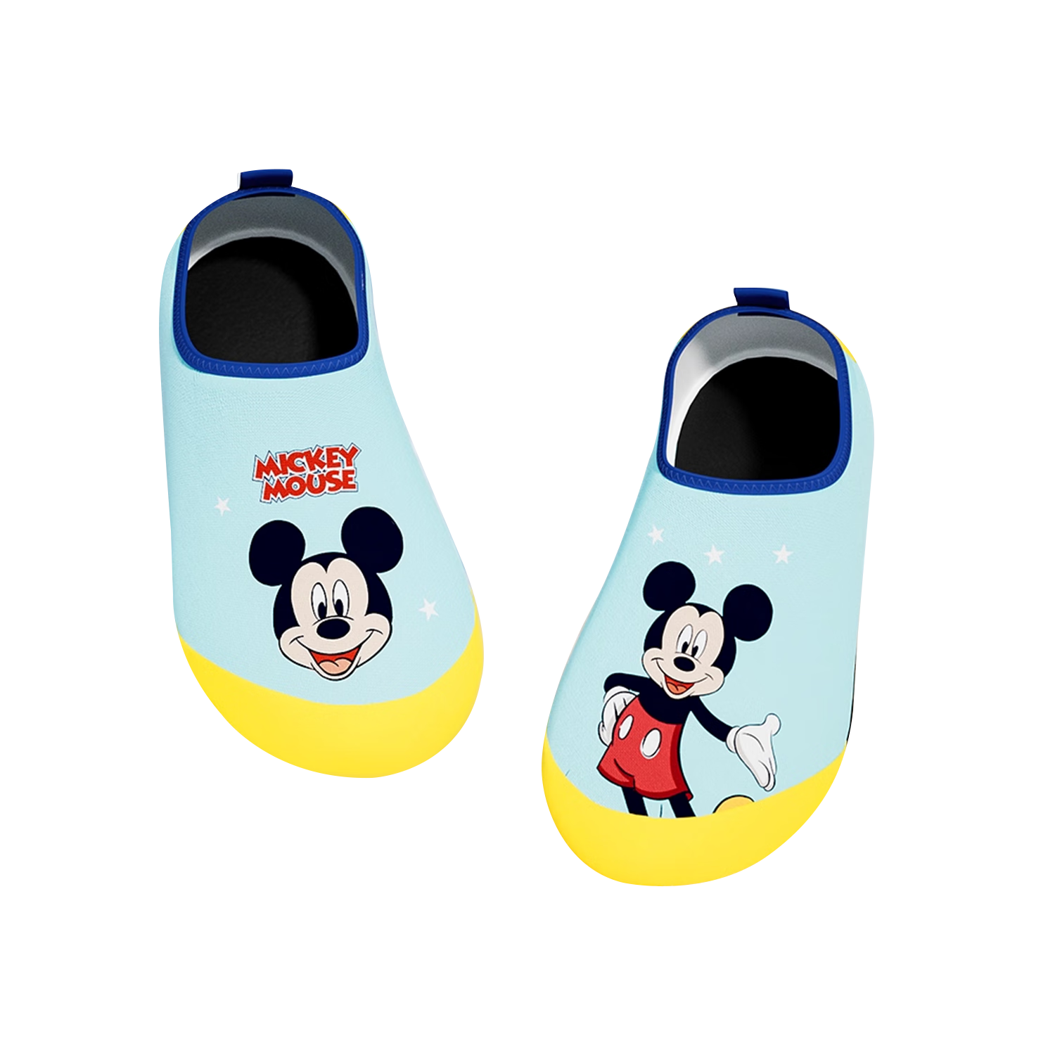 Disney Kids Beach Shoes Non-Slip Snorkeling Socks Boys Girls Swimming Water Shoes D95907 Blue Yellow Mickey M