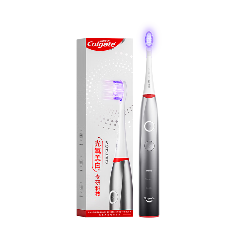 Colgate Oxy-Power Electric Toothbrush Smart Blue Light Whitening Fully Automatic Adult Toothbrush Black - Valentine's Day Birthday Gift for Men and Women