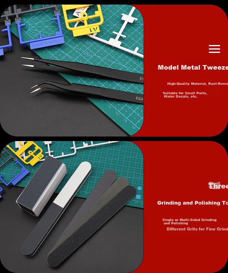 Honggong Model Tool Set: Model Cutting Pliers, Water Pipe Pliers, Gundam Assembly Knife, Single-Blade Diagonal Pliers for Figurine Assembly 2