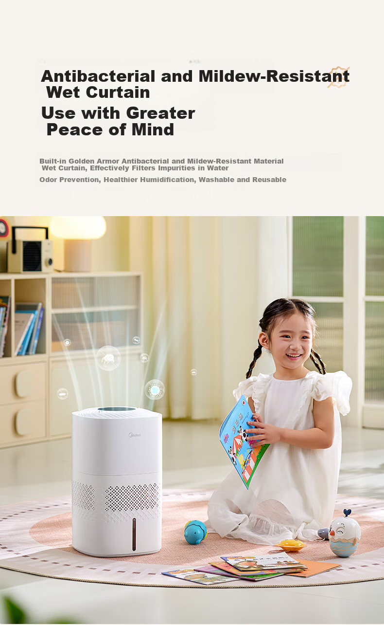 Midea [Cool Steam Silent] Air Mist Humidifier for Home, Bedroom, Pregnant Women, Infants And Toddlers, Quiet Antibacterial Desktop Small Portable Office Essential Birthday Gift SZ-3J40 5