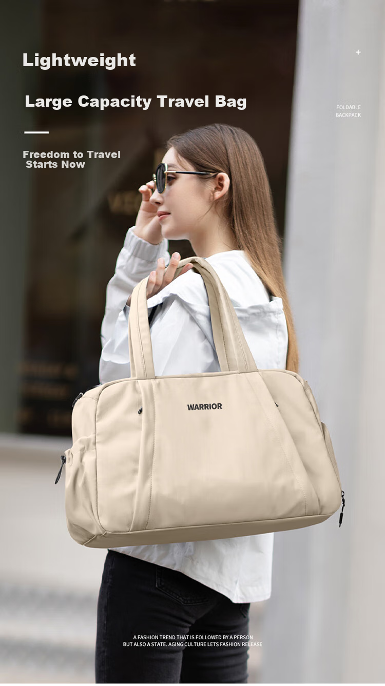 Huili Sports Fitness Bag for Women, Dry And Wet Separation, Short-Trip Travel Bag, Large Capacity, Lightweight Handheld Luggage Bag, Yoga Swimming Bag 1