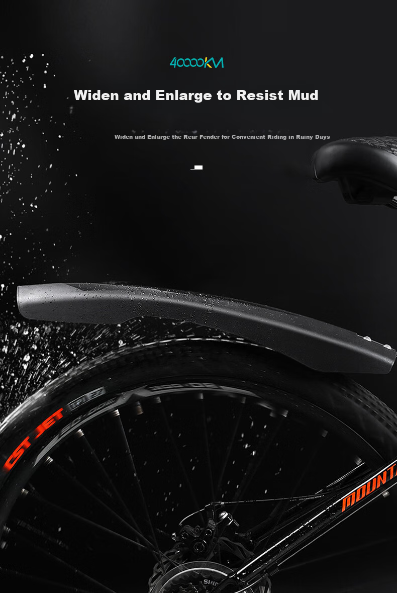 Siwangongli Mountain Bike Mudguard, Bicycle Front Mudguard, Fully Enclosed Bicycle Rear Wheel Mudguard, Universal Accessories Set 2