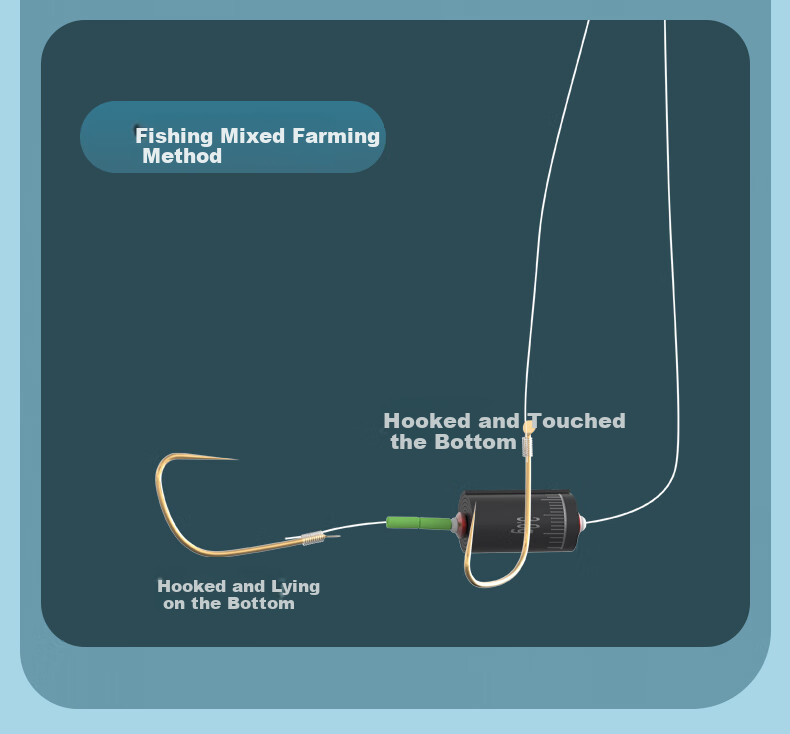 Minjianyiren Pre-Tied Double Hook Fishing Line with Automatic Bottom-Finding System for Carp Fishing, No Adjustment Needed 6