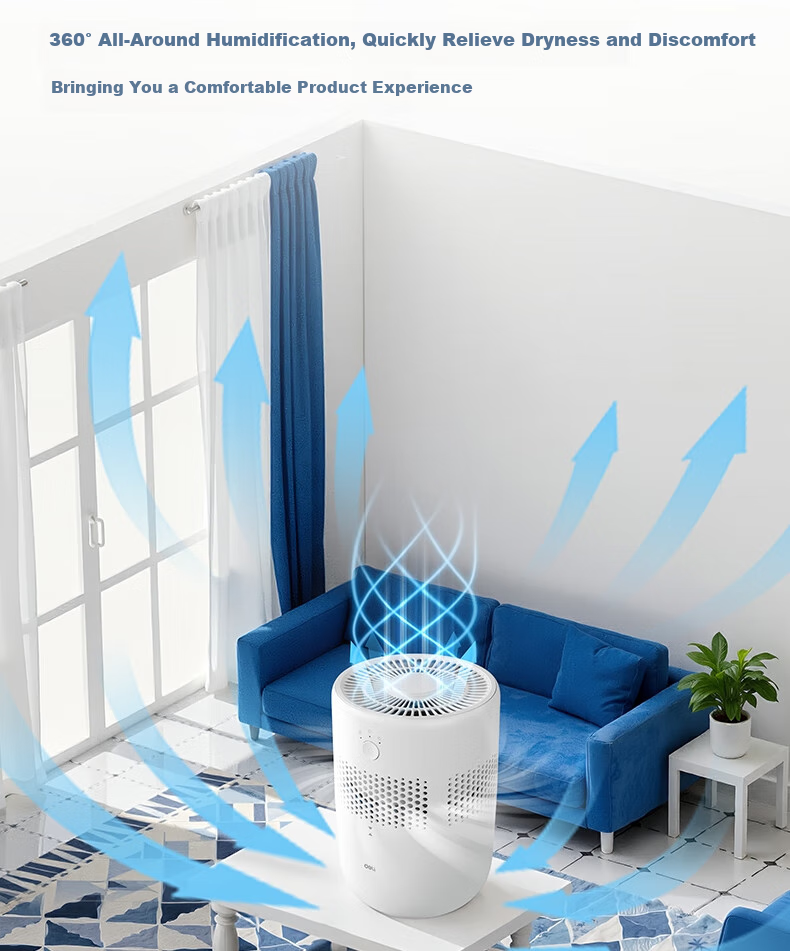 Deli Humidifier, Mist-Free, Quiet Operation, UV-C Sterilization, Desktop, Large Capacity, High Mist Output, for Office And Bedroom Use, Air Humidifier, Air Conditioner Fan Companion, Gift Item 8