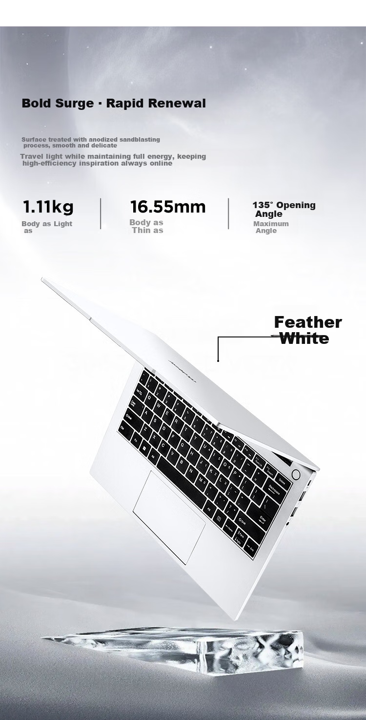 COLORFIRE MEOW MeowBook14 Pro, Colorful Orange, 14-Inch Laptop, Thin And Light, High Performance, Ryzen AI 7 350, 32GB RAM, 1TB Storage, 2.8K Display, Ice Silk Silver 3