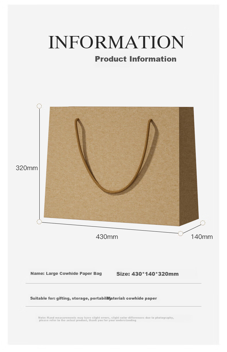 Xinya Large Kraft Paper Document Bags, File Folders, Tender Bids, Contract Bags, Gift Packaging, Extra Thick Handheld Paper Bags, Pack of 10 2